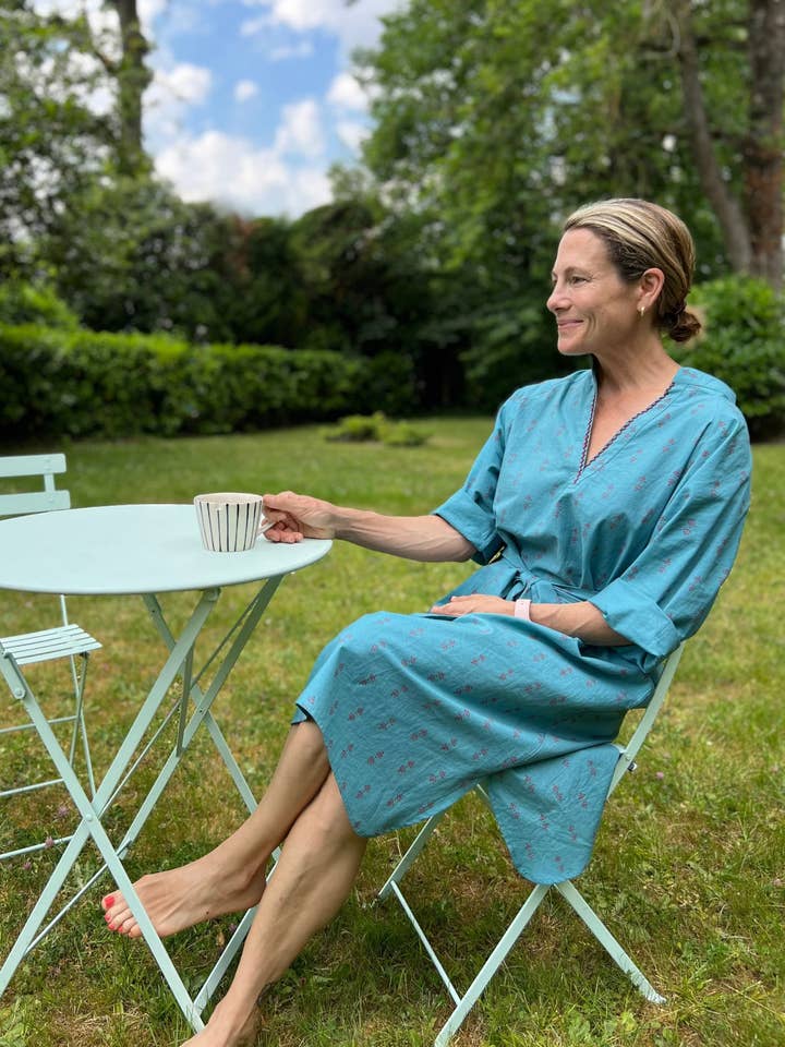 Teal and Red Staghorn Midi Dress for wholesale by Beastly Threads