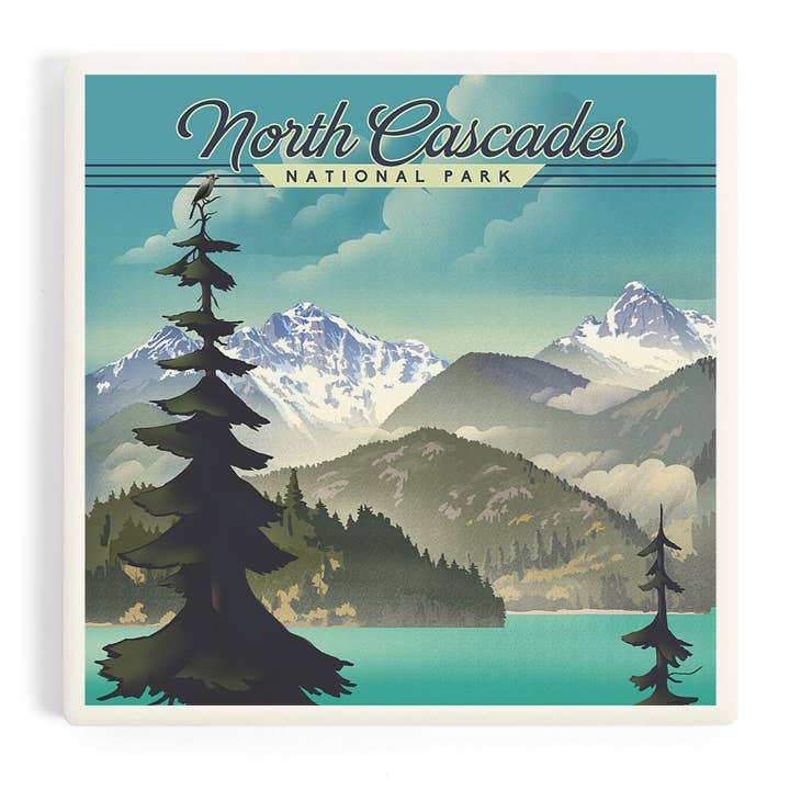 CERAMIC COASTER North Cascades National Park Lithograph and other Purchase Wholesale cascademeats. Free Returns & Net 60 Terms on Faire trending on Faire.