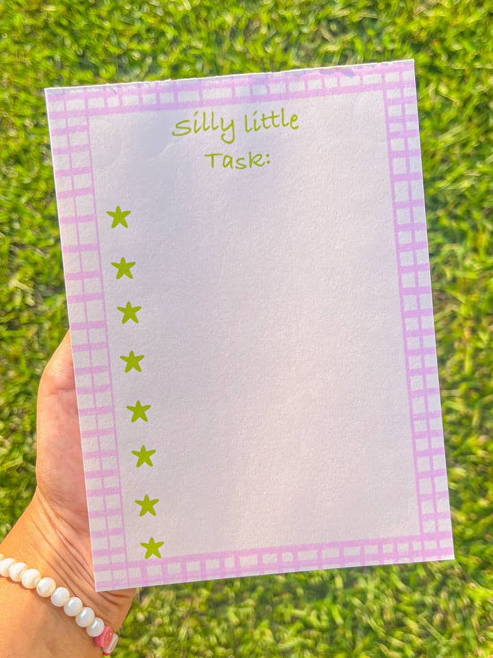 Silly little task notepad for wholesale by Pursuit of creations