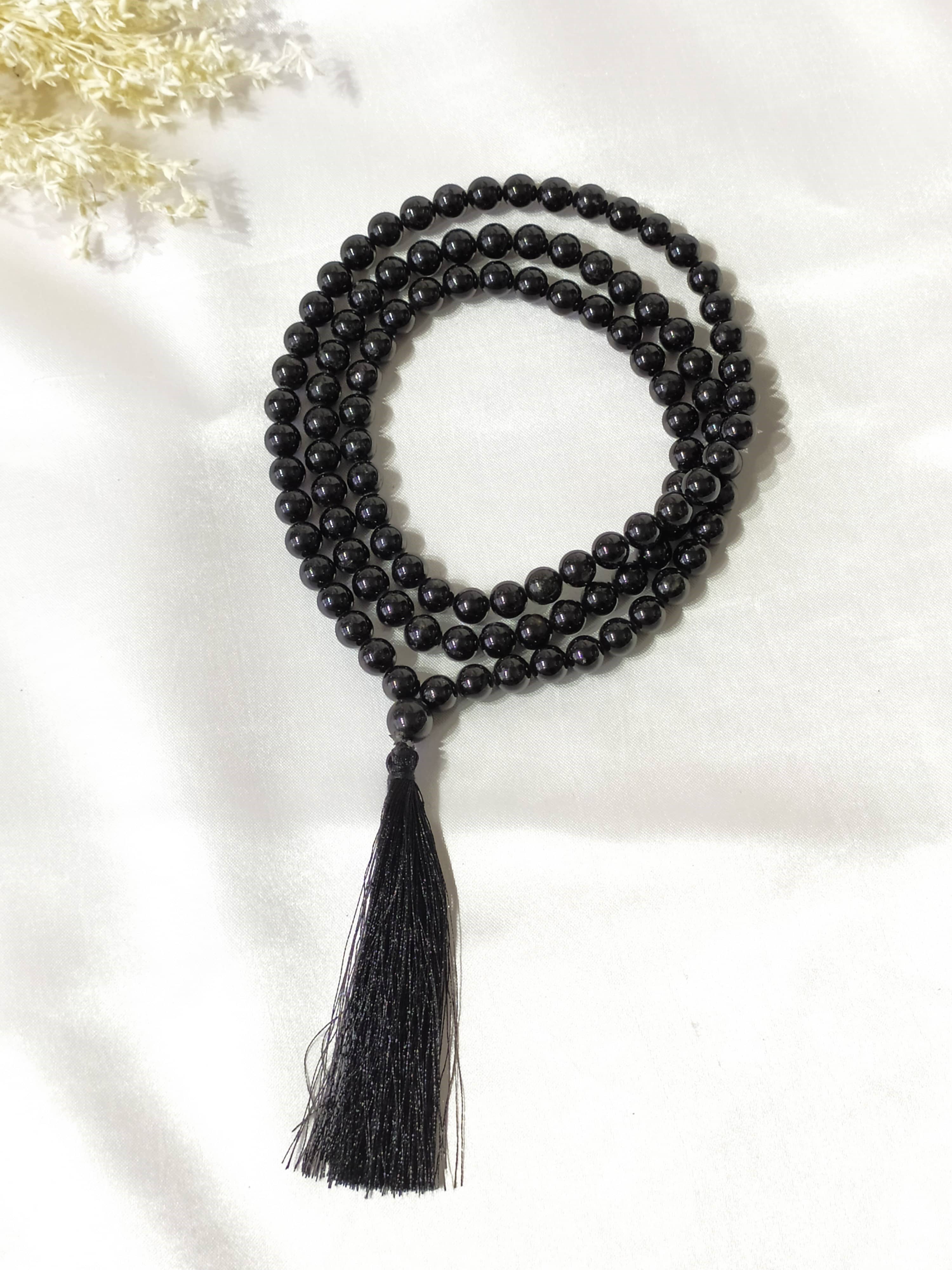 Soothing Crystals - Wholesale Prayer Beads Necklace - Gemstone Mala | Black Obsidian | 108 Prayer Bead | Jap Mala3