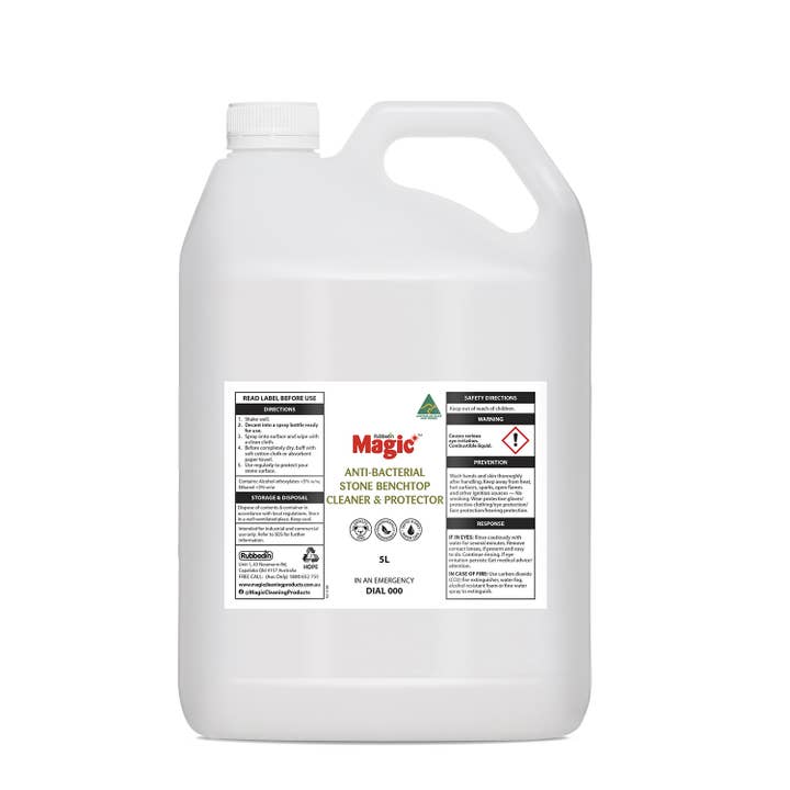 Magic Stone Benchtop Anti-Bacterial Cleaner & Protector 5L for wholesale by Rubbedin Cleaning
