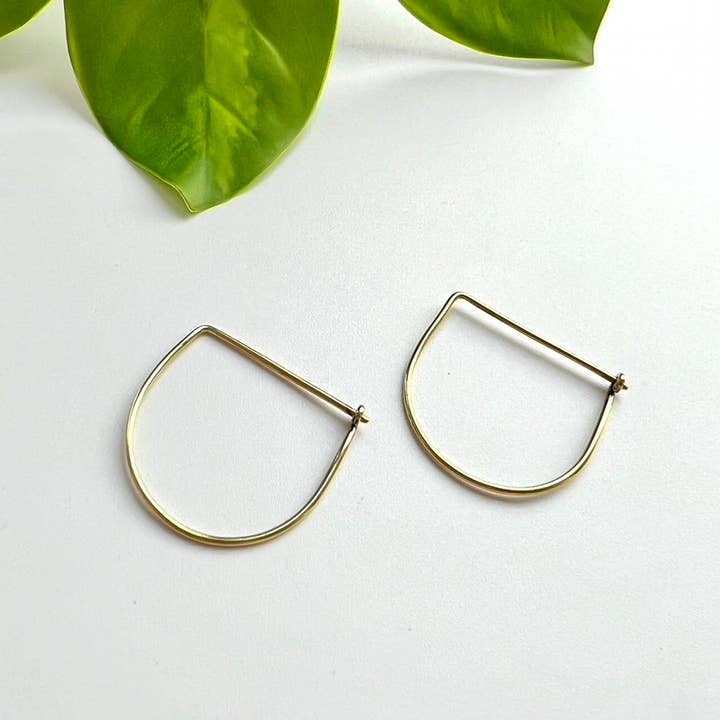 Tunn tråd Drop Hoop Mässing Örhänge för wholesale av Baizaar