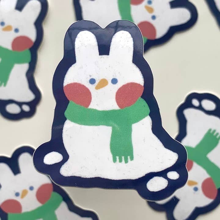 snowman bunny sticker for wholesale by cxnart