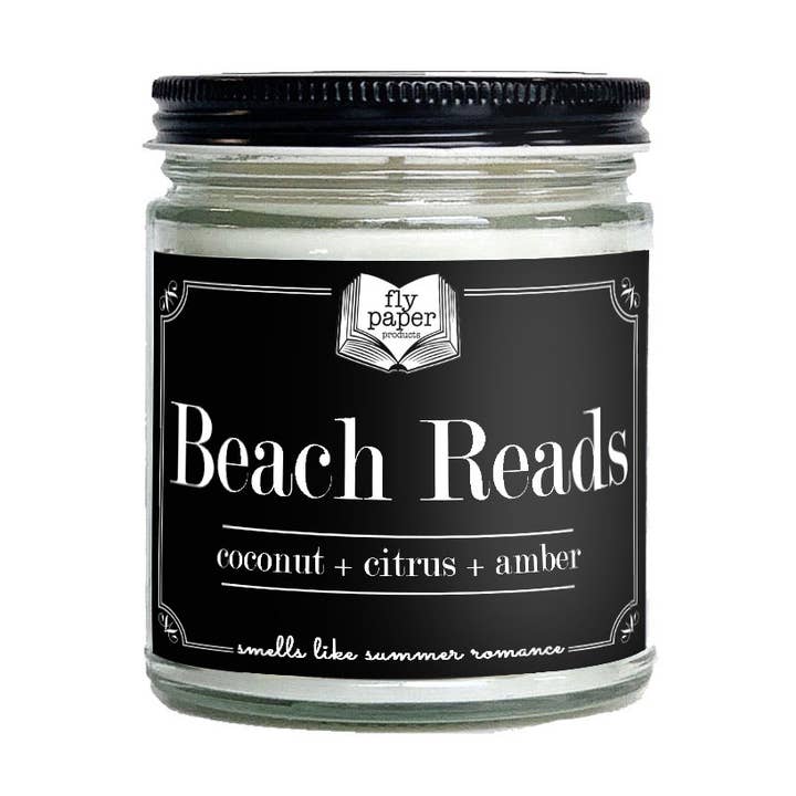 Fly Paper Products - Wholesale Jar/Filled Candle - Beach Reads 9oz Glass Candle Bergamot + Gardenia + Orange0