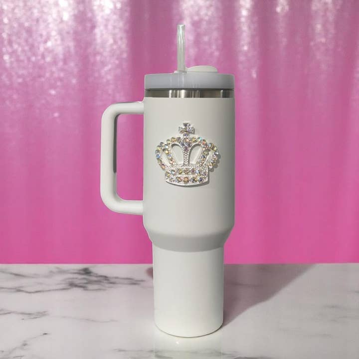 The Queens' Jewels® - Wholesale Insulated Mug/Tumbler - Crown Jeweled Tumbler