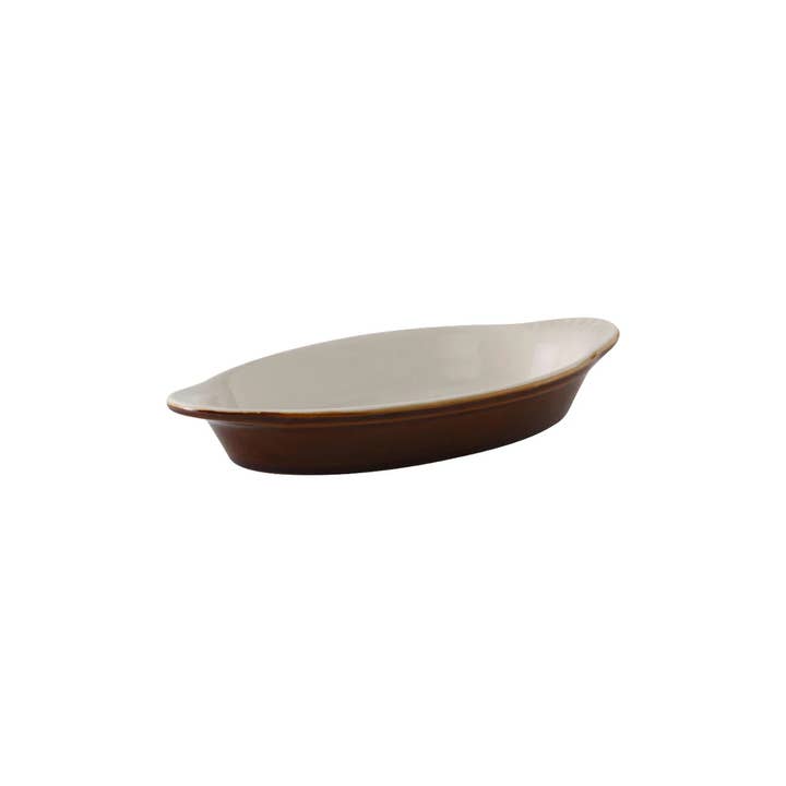 Caramel Eggshell Solid Color Ceramic Welsh Rarebit, 8oz for wholesale on Faire