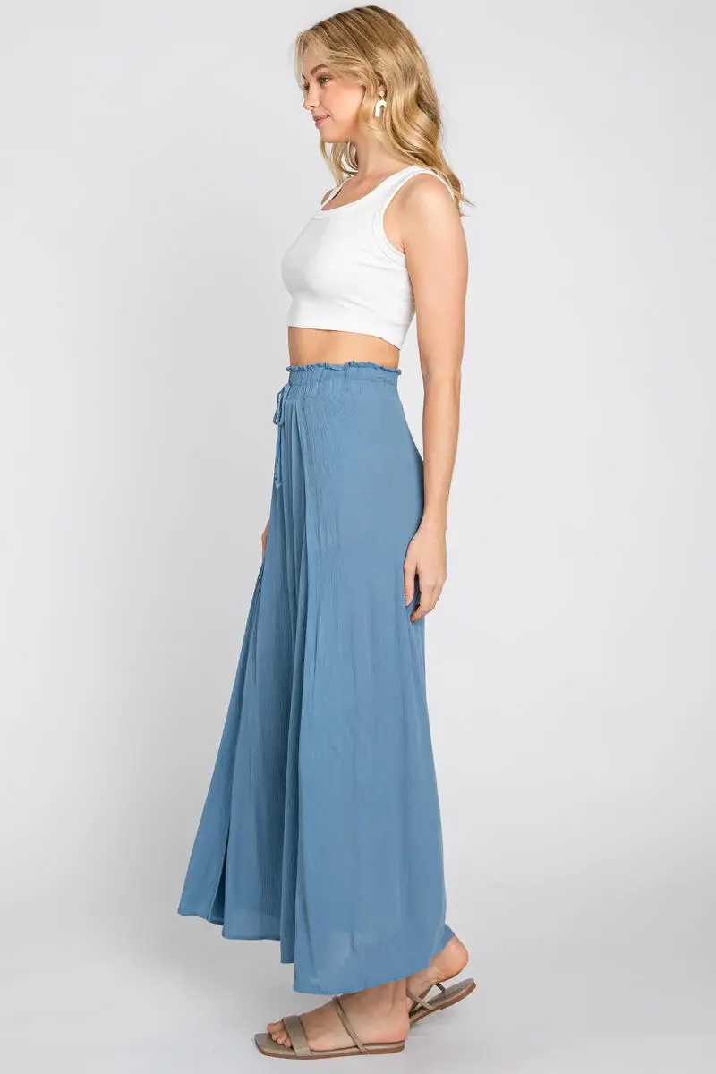 Final Touch - Wholesale Skirt - Women's - Solid Thigh Split Maxi Skirt - S80050A16