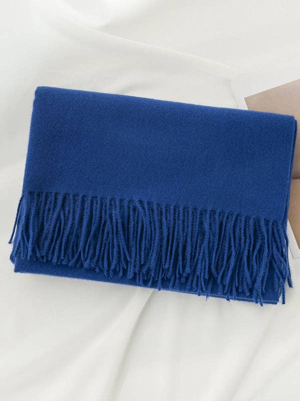 VividLux – wholesale Scarf – Women's – Keep Warm Solid Color Tasseled Shawl&Scarf6