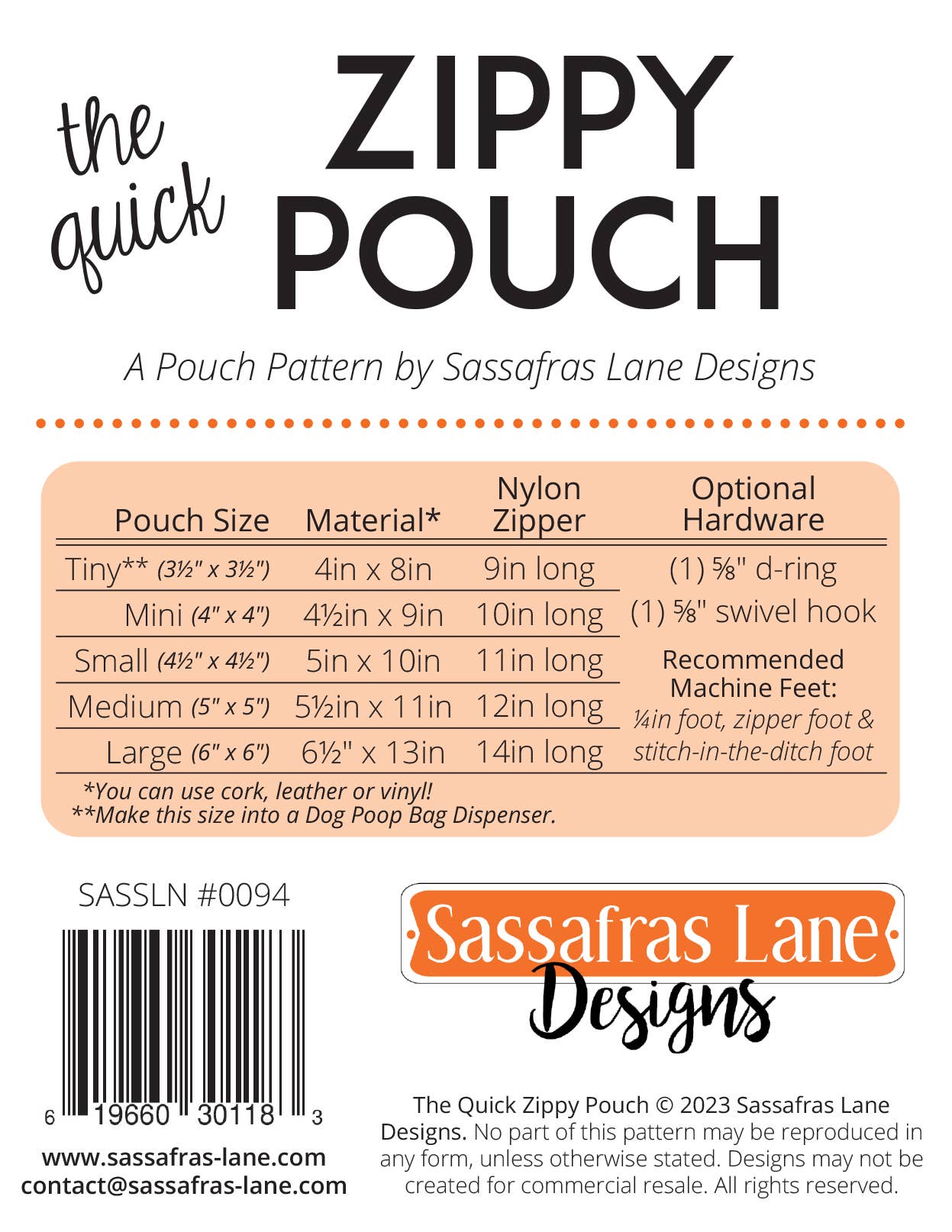Sassafras Lane Designs - Wholesale Pouch - Women's - The Quick Zippy Pouch1