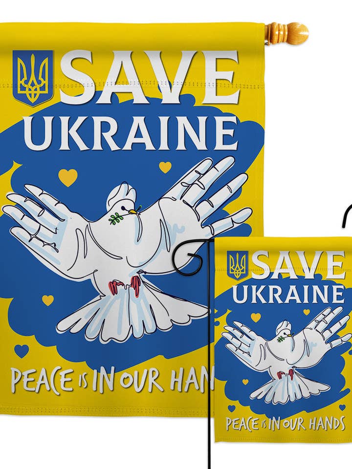 Flag Save Ukraine Cause Garden House 2-Sided Home Décor for wholesale by Two Group Flag Co