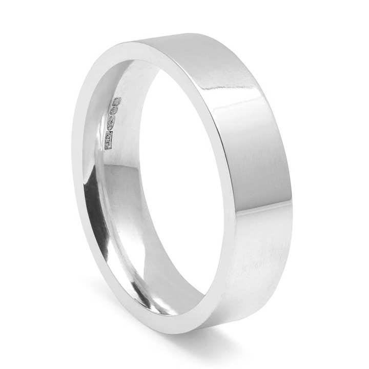 Bracelet Flat Comfort Fit 5 mm - Argent pour la vente par Myia Bonner