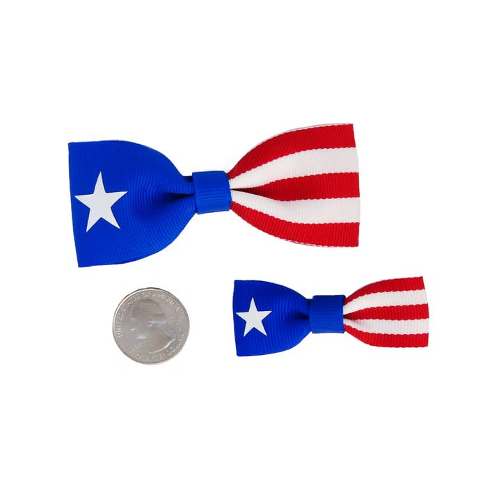 QXP Shop - Wholesale Hair Bow - Women's - Puerto Rico Flag Hair Bow