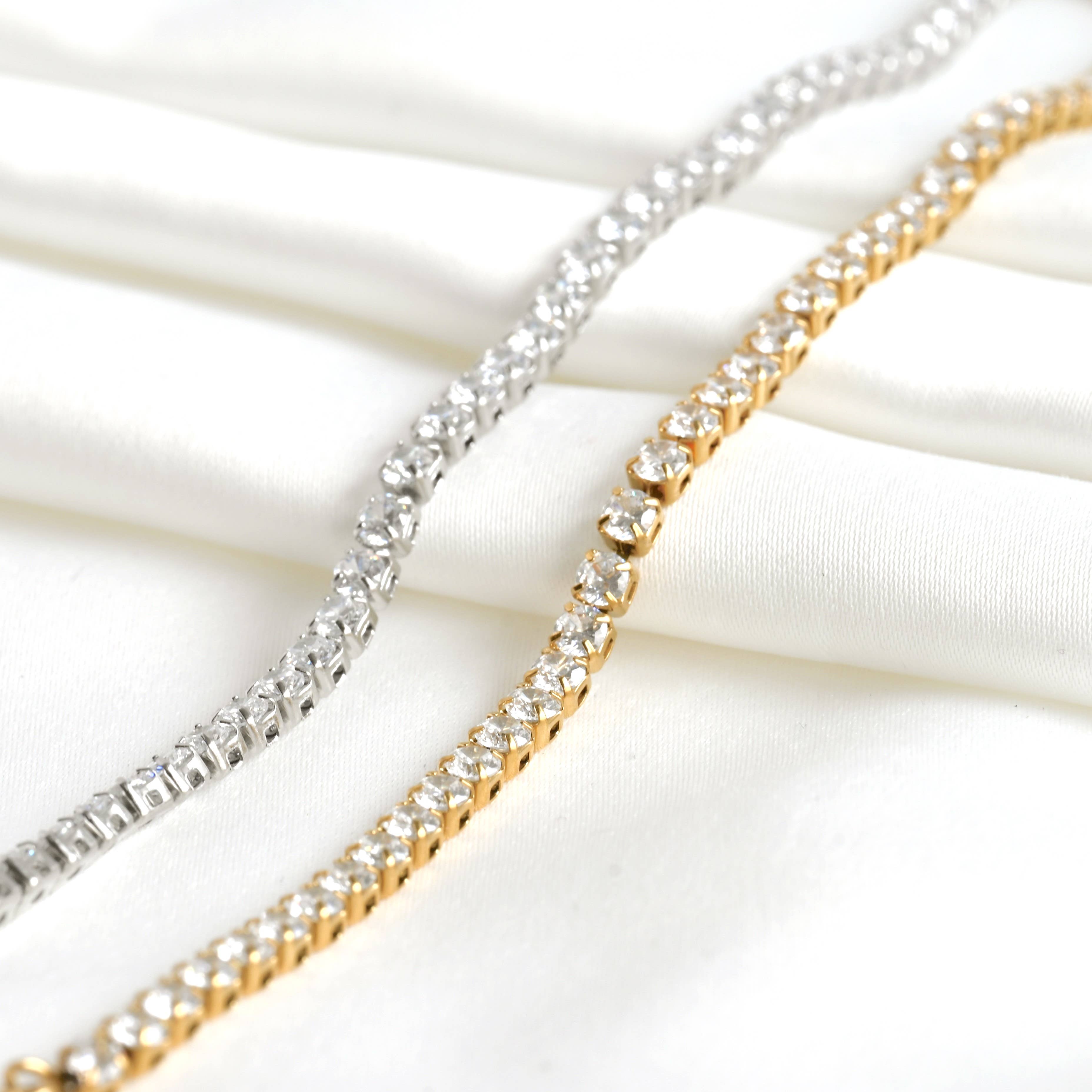 Blueyejewelry - Wholesale Tennis Bracelet - Tennis Chain Bracelet - Tarnish-free CZ Diamond Bracelet 11