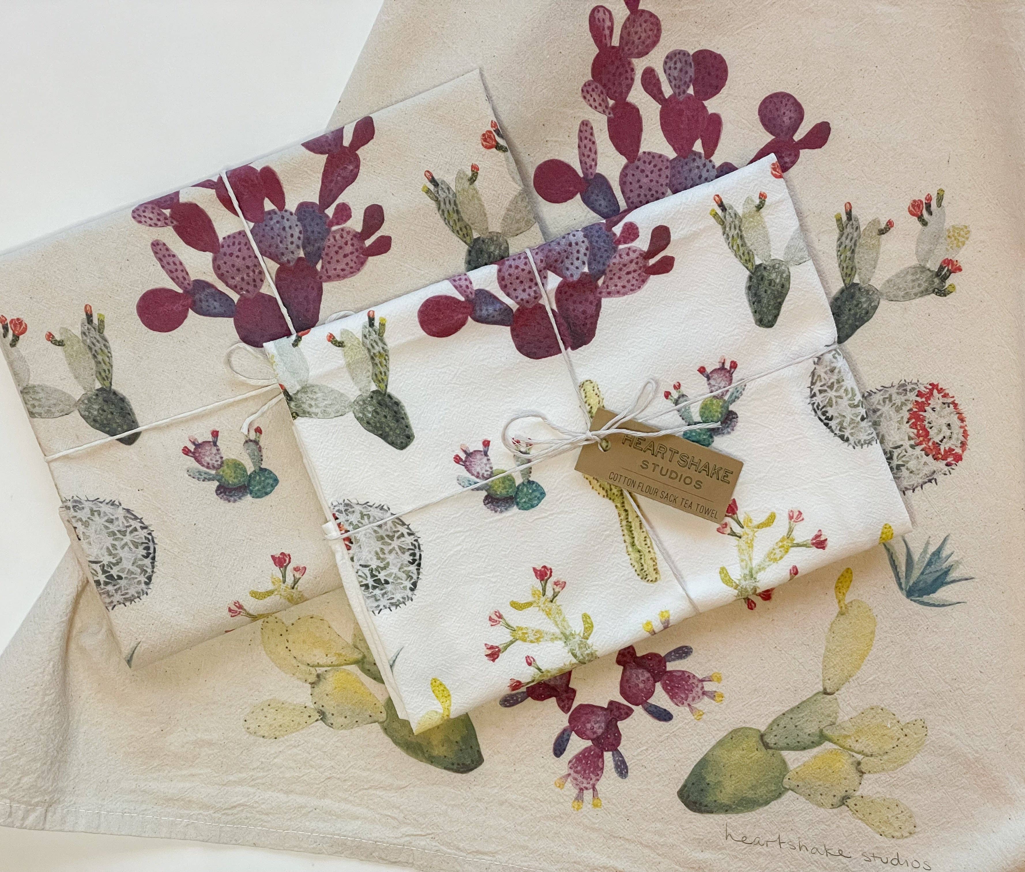 Heartshake Studios - Vendita all'ingrosso Strofinacci - Strofinaccio da tè Purple Cactus3