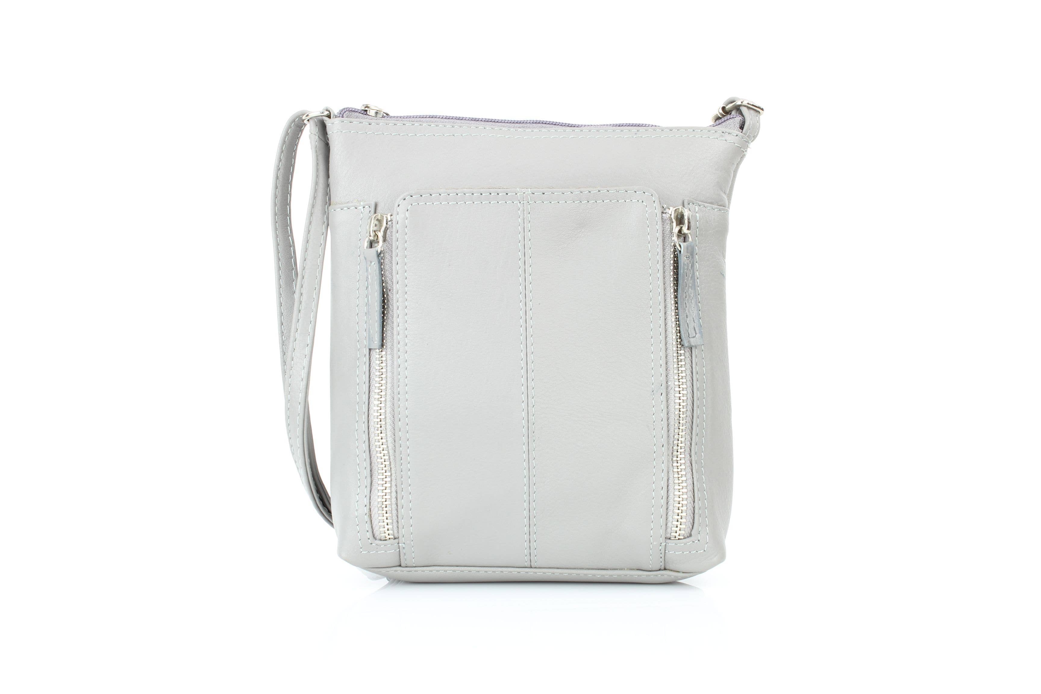 Leather Impressions Inc – wholesale Axelväska - Dam – Anchorage Slim Läder Crossbody | Dubbel Dragkedjedetalj RB 1565