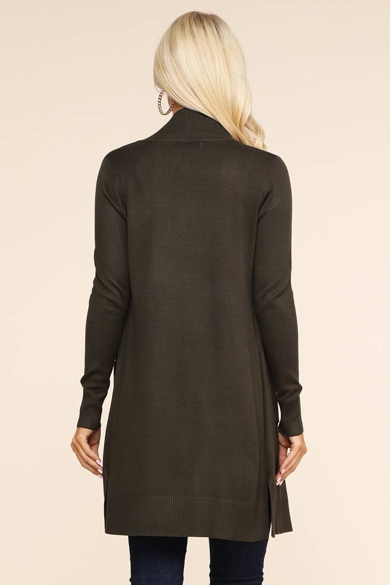 NINEXIS - Vente Cardigan – femme - AWOCAL311_CARDIGAN OUVERT À MANCHES LONGUES AVEC POCHES LATÉRALES58