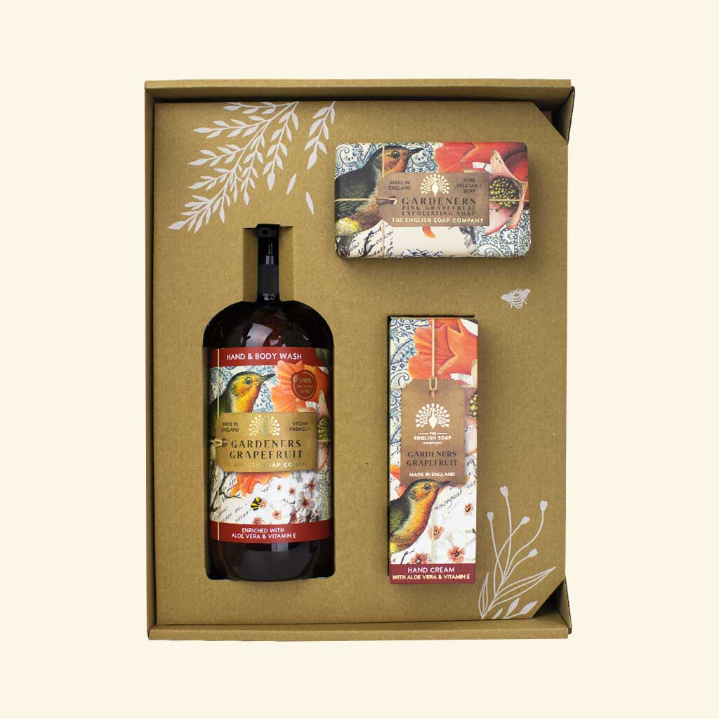 The English Soap Company – wholesale Bath & body set – Anniversary Gardeners Grapefruit Hand and Body Gift Box1