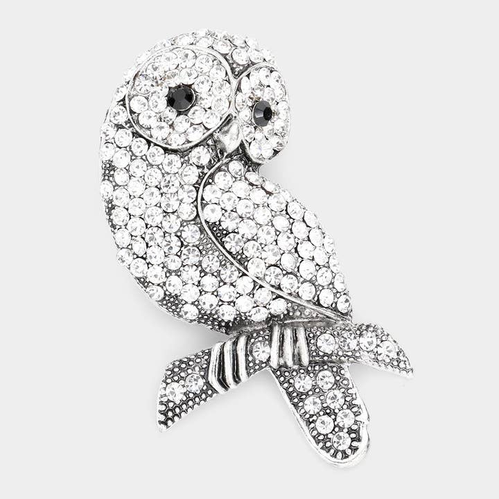 Stone Embellished Owl Pin Brooch
for wholesale by Sensibling Corp.