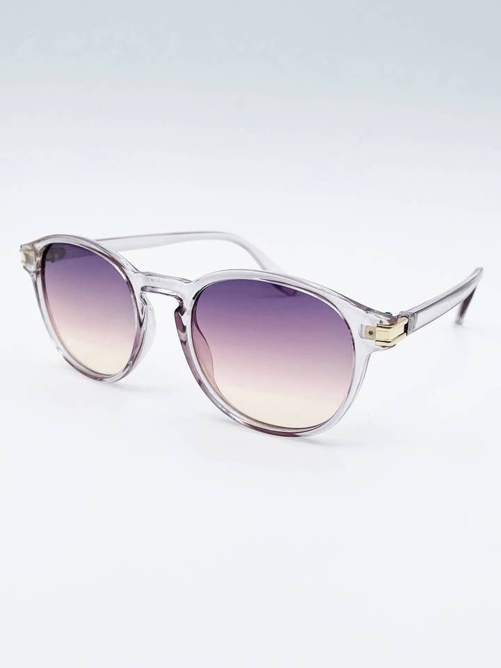 A2204HOWE2743- Transparent Leopard Gradient Sunglasses for wholesale by Esley Accessories