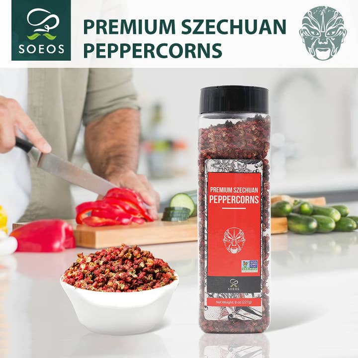 soeos – Großhandel Pfeffer/Pfefferkörner – Premium-Szechuan-Pfefferkörner, 8 oz