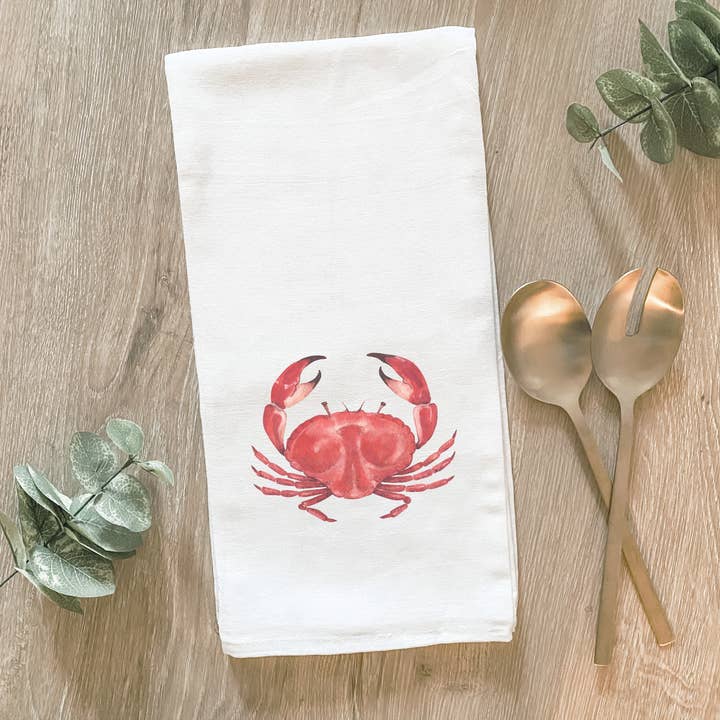 Red Crab - Cotton Tea Towel for wholesale by Lissi Designs