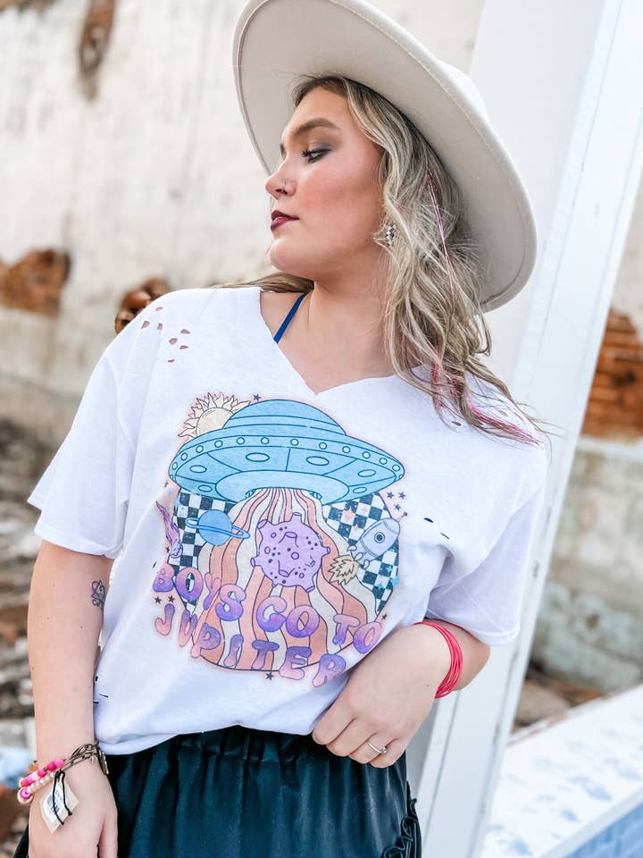 Boys Go to Jupiter Distressed Graphic Tee for wholesale by Southern Roots
