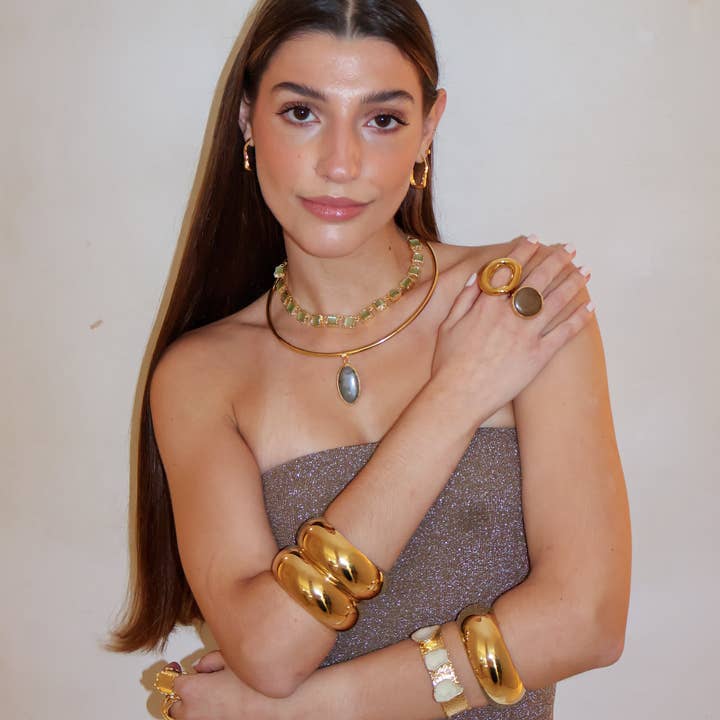 Woonder - Wholesale Choker/Collar - Green Amulet Choker5