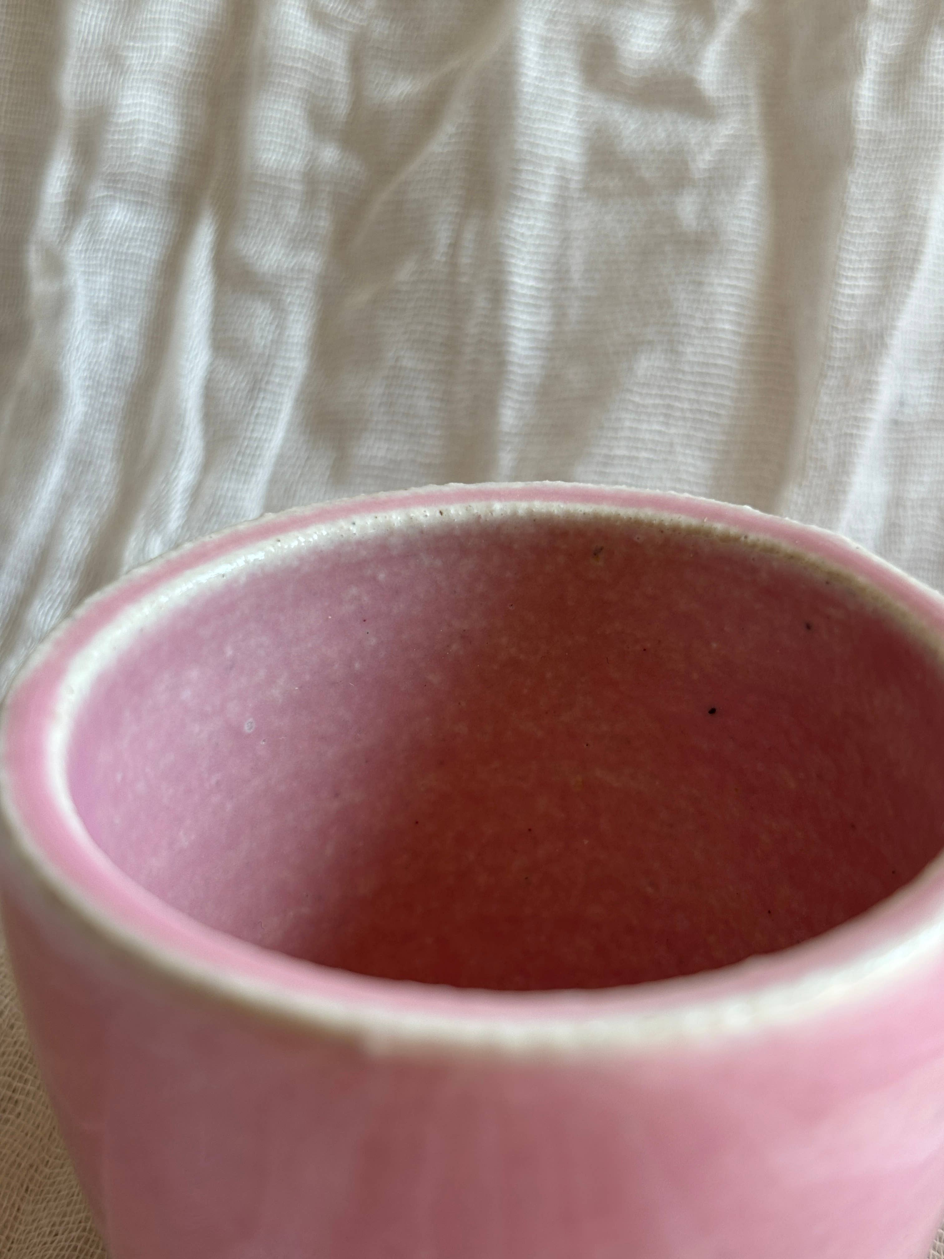 Charlotte Manser Ceramics - Wholesale Coffee/Tea Cup - Candy Floss Pink Handmade Ceramic 50ml Espresso Cup2