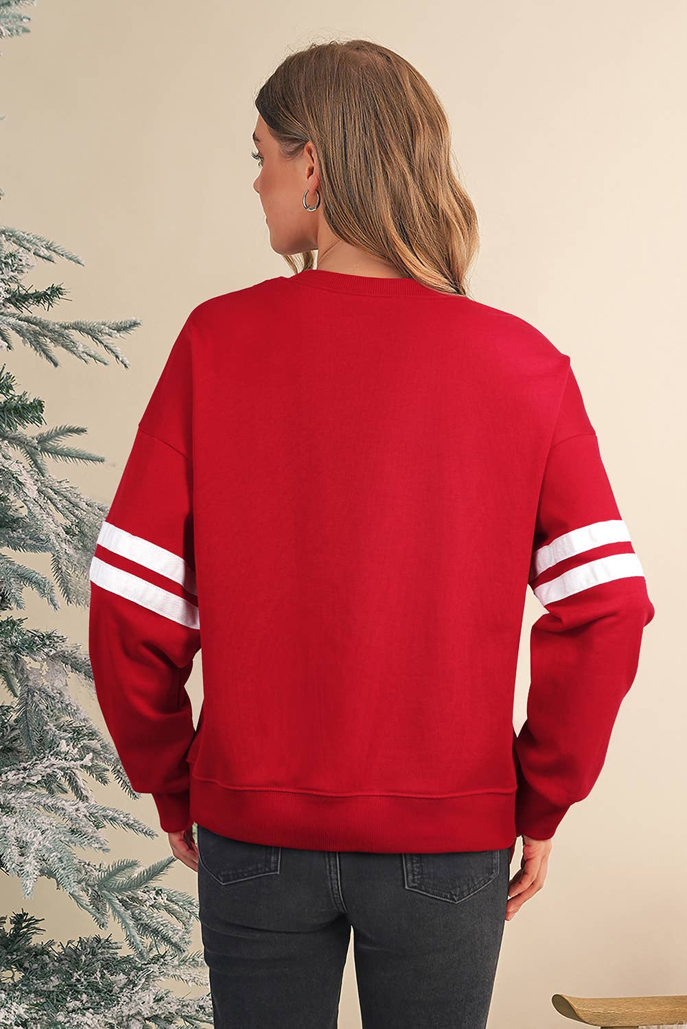 Aapparella - Wholesale Shirt - Women's - Striped Detail Drop Shoulder Oversized Sweatshirt | S-XL39