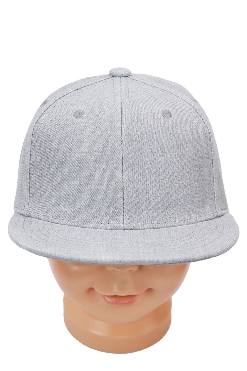 Cap Zone - Wholesale Baseball Cap - Kids - Kids Solid Twill Snap Back Flat Bill Cap20