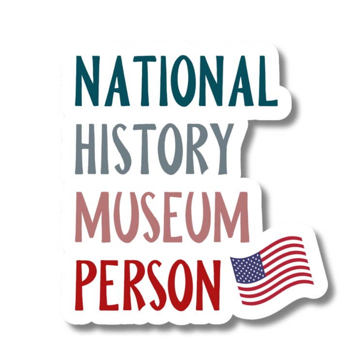 National History Museum Person 3" Vinyl Sticker for wholesale by National Parks and Beyond