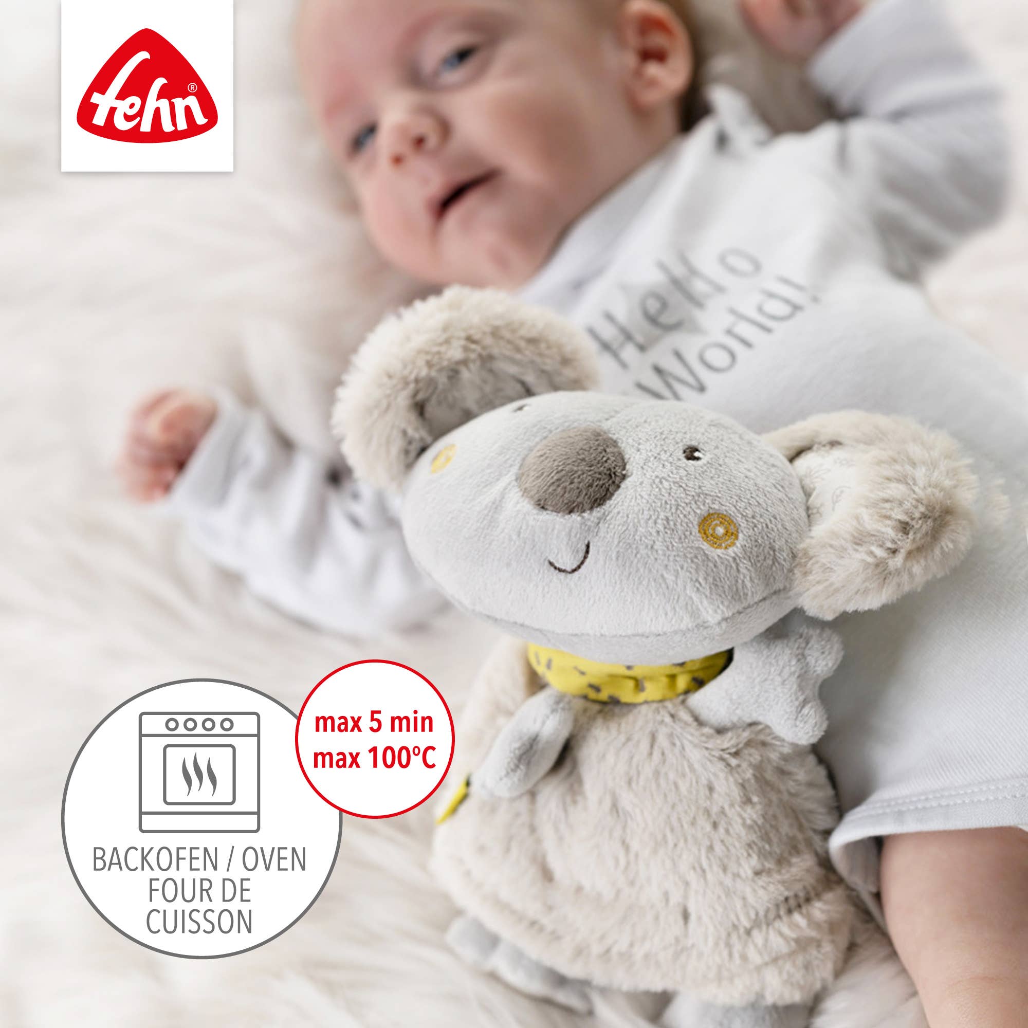 Fehn – Peluche - Crianças e bebés por atacado – Animal aquecedor Koala com bolsa térmica removível2