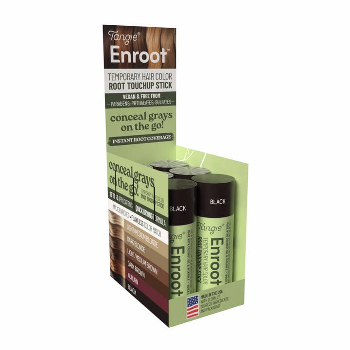 Tangie Enroot Root Touch-Up – Temporary, Vegan, Black x6 for wholesale by Tangie LLC