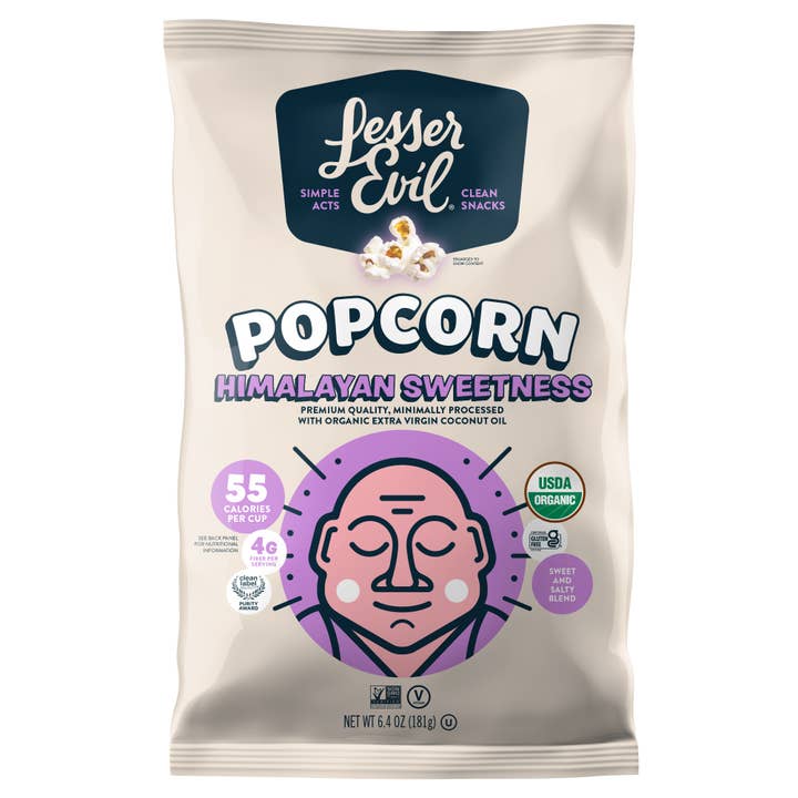 LesserEvil - Wholesale Popcorn - Organic Popcorn, Himalayan Sweetness 6.4 oz
