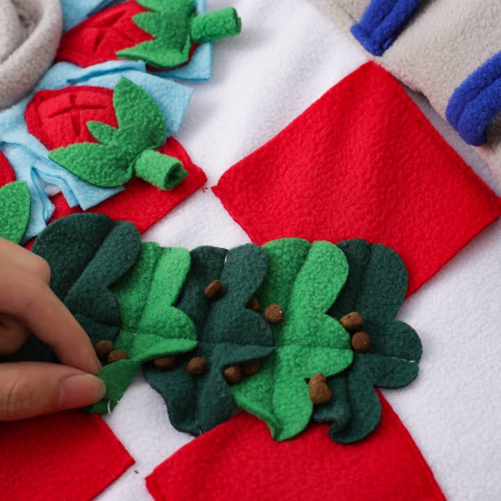 LUFTPETS - Wholesale Pet Mat - Dog - Red Bone Snuffle Mat for Dogs – 24" Squeaky Enrichment Toy11