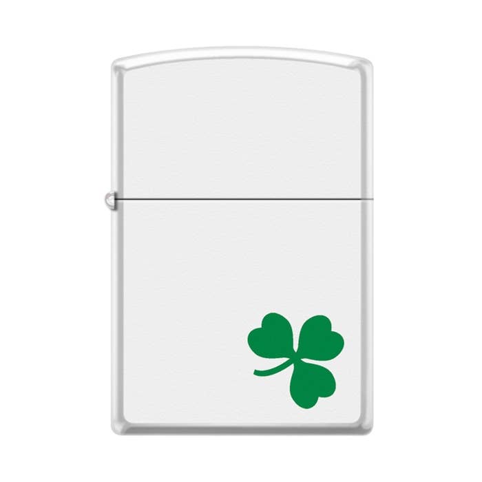 Encendedor Zippo Trébol de la Suerte Blanco para venta al por mayor de Lighter King