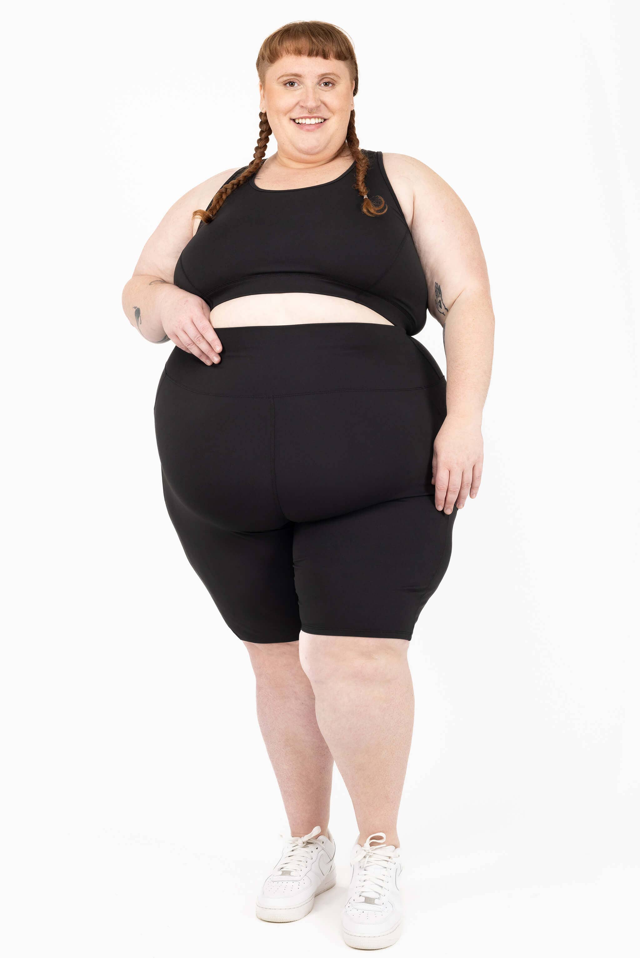 Superfit Hero - Wholesale Athletic Shorts - Women's - Pocket Bike Shorts 11 inch - Black1