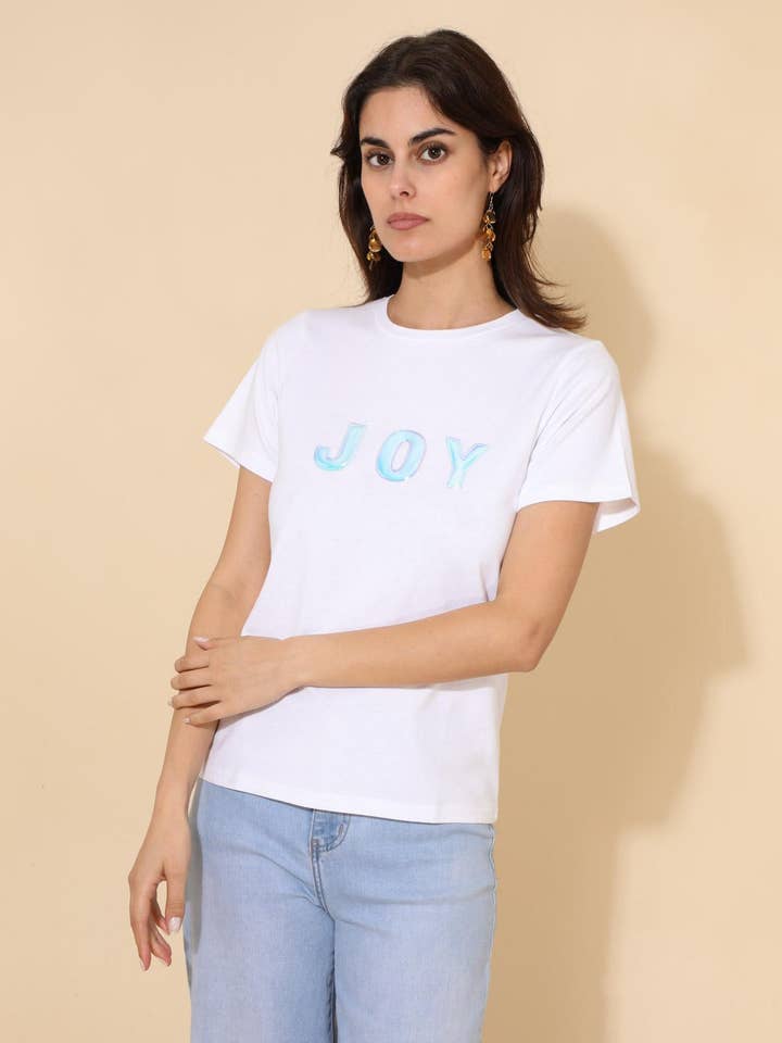 31800 “JOY” HOLO SHIRT for wholesale by Daphnea