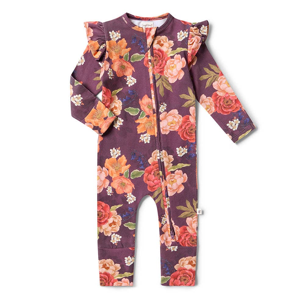 Snuggle Hunny - Wholesale Jumpsuit – Baby - Sienna Organic Snugglesuit Convertible Romper with Frill1