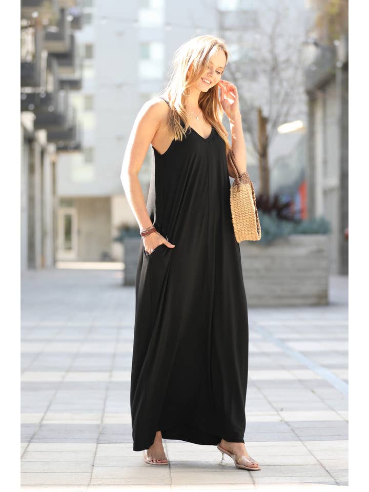 42POPS - Wholesale Dress - Women's - `...Maxi Dress w/ pockets