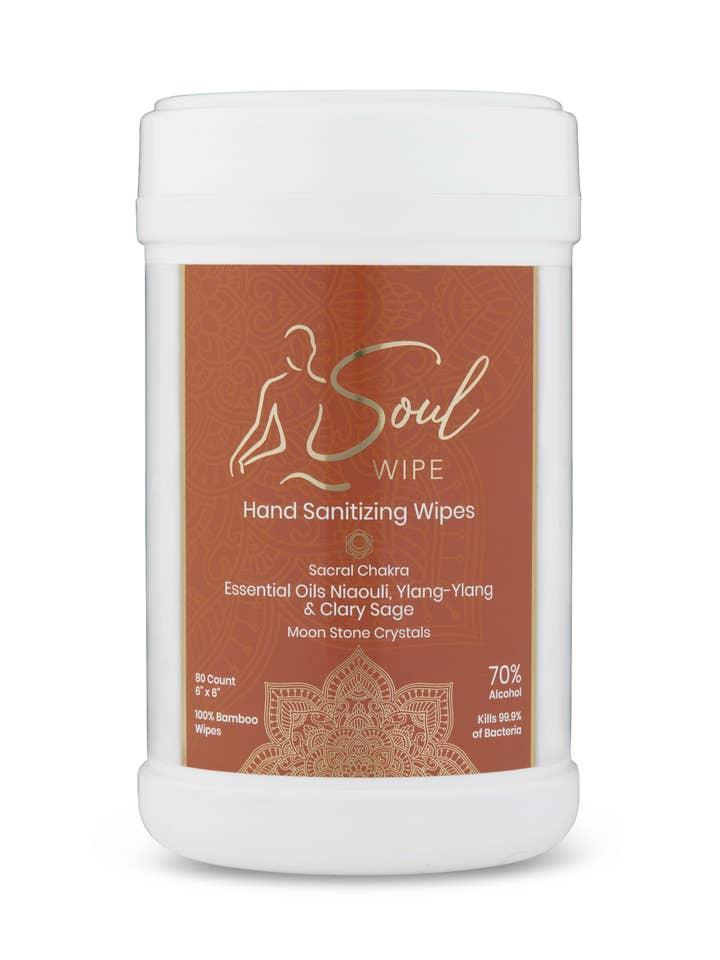 Hand Sanitizing Wipe Niaouli, Ylang Ylang and Clary Sage for wholesale by soul wipe hand sanitizing wipe