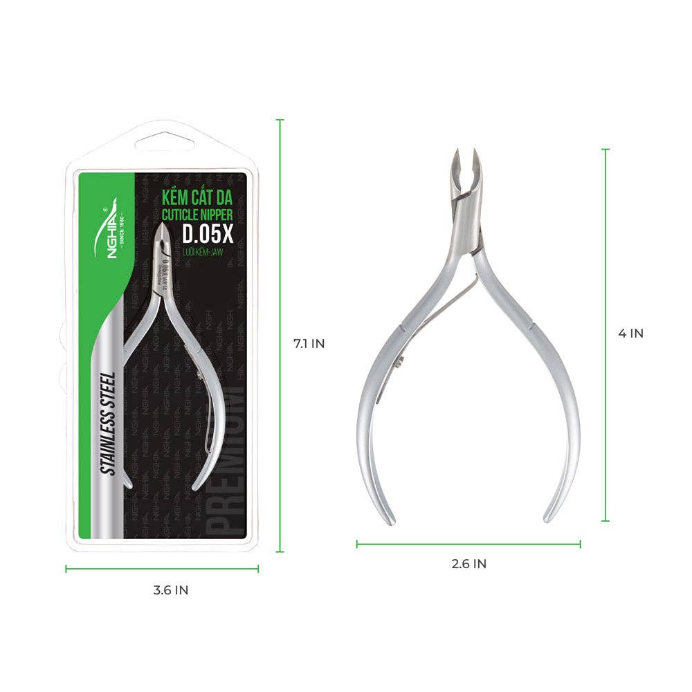 NGHIA - Wholesale Nail Clipper/Scissor - Premium Cuticle Nipper - D-05X (Stainless Steel)2