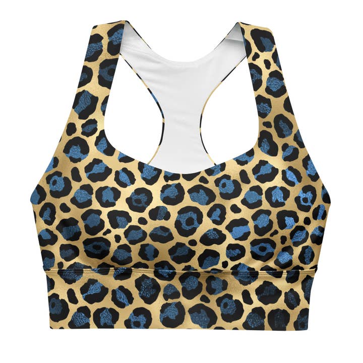 Desert Night Blue Leopard - Soutien-gorge de sport pour la vente par GymLeggs