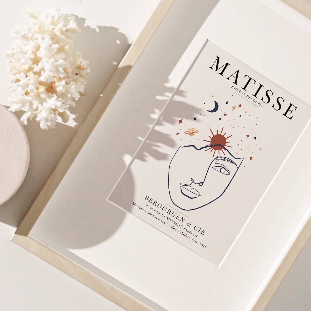 Sugar & Canvas – Engroshandel Kunsttryk – Henri Matisse Single Line Kvinde Face Vintage Plakat Linje Art Print | Matisse Print, Matisse Plakat, Berggruen og Cie, Papiers Decoupes #M735