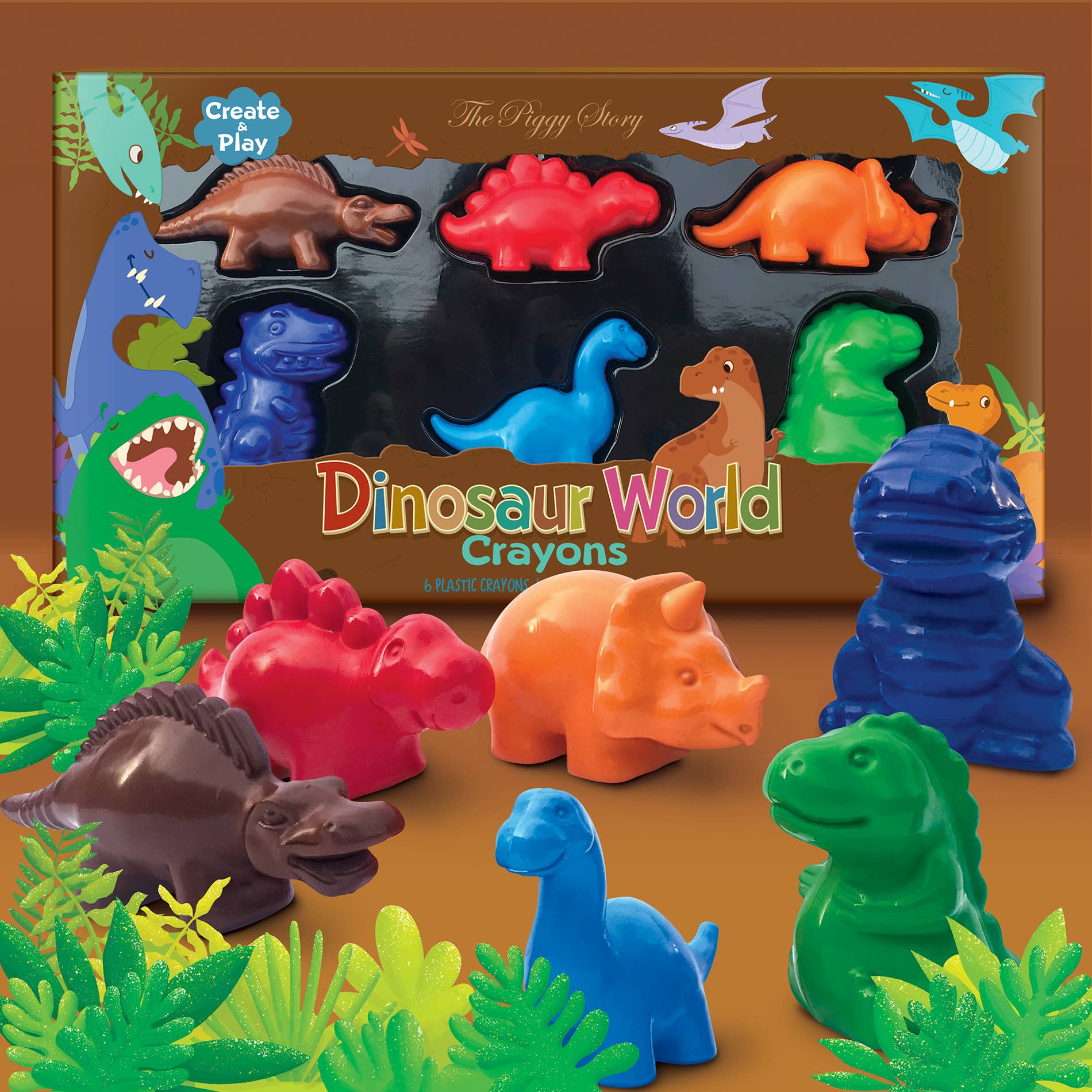 Animals Around The World Glitter Doodle Gel Crayons