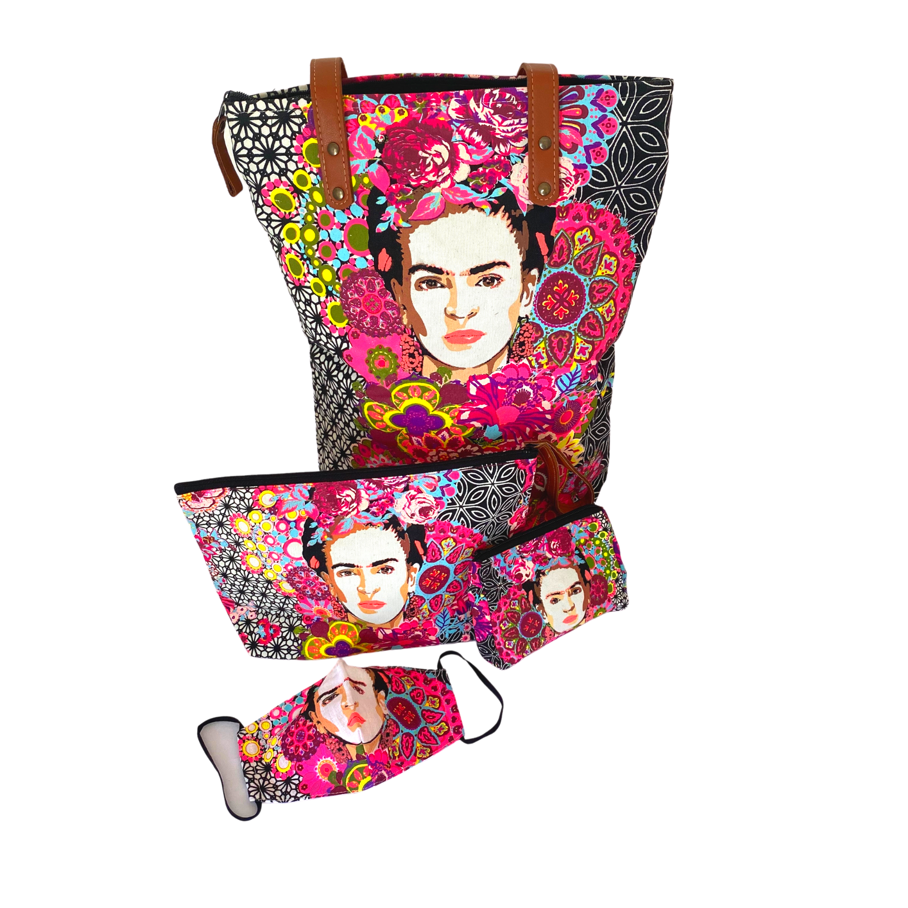 Lumily - Wholesale Tote Bag - Women's - Frida Kahlo Printed Tote Bag with Zipper - Thailand4