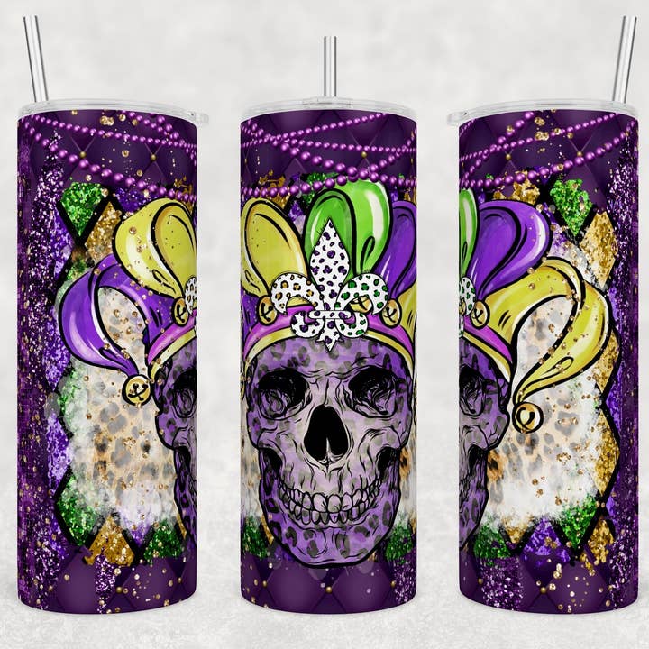 Designs by Robyn - Wholesale Insulated Mug/Tumbler - Mardi Gras #3 | Tumbler1