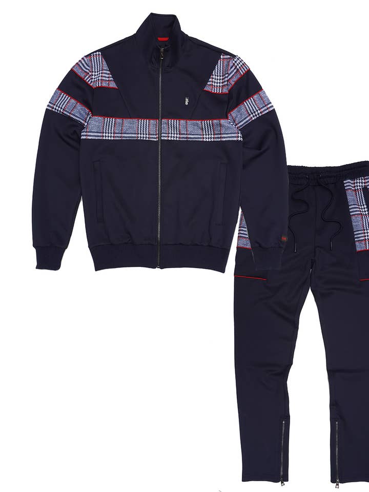 M2780 Makobi Poly Plaid Set - Azul marino para venta al por mayor de Makobi