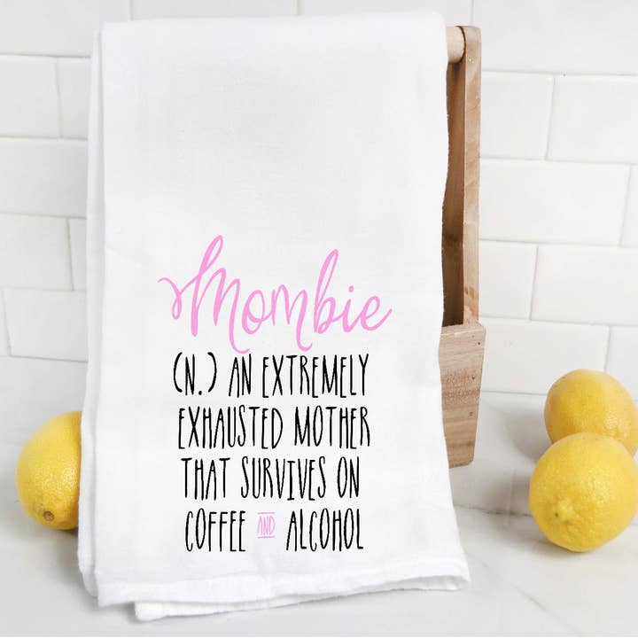 The Preppy Pineapple Home - Wholesale Tea Towel - Mombie Tea Towel
