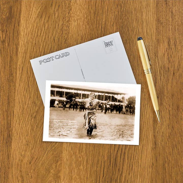 Found Image Press – Großhandel Postkarten – Postkarte CG-19 Frau Champion Bronco Buster